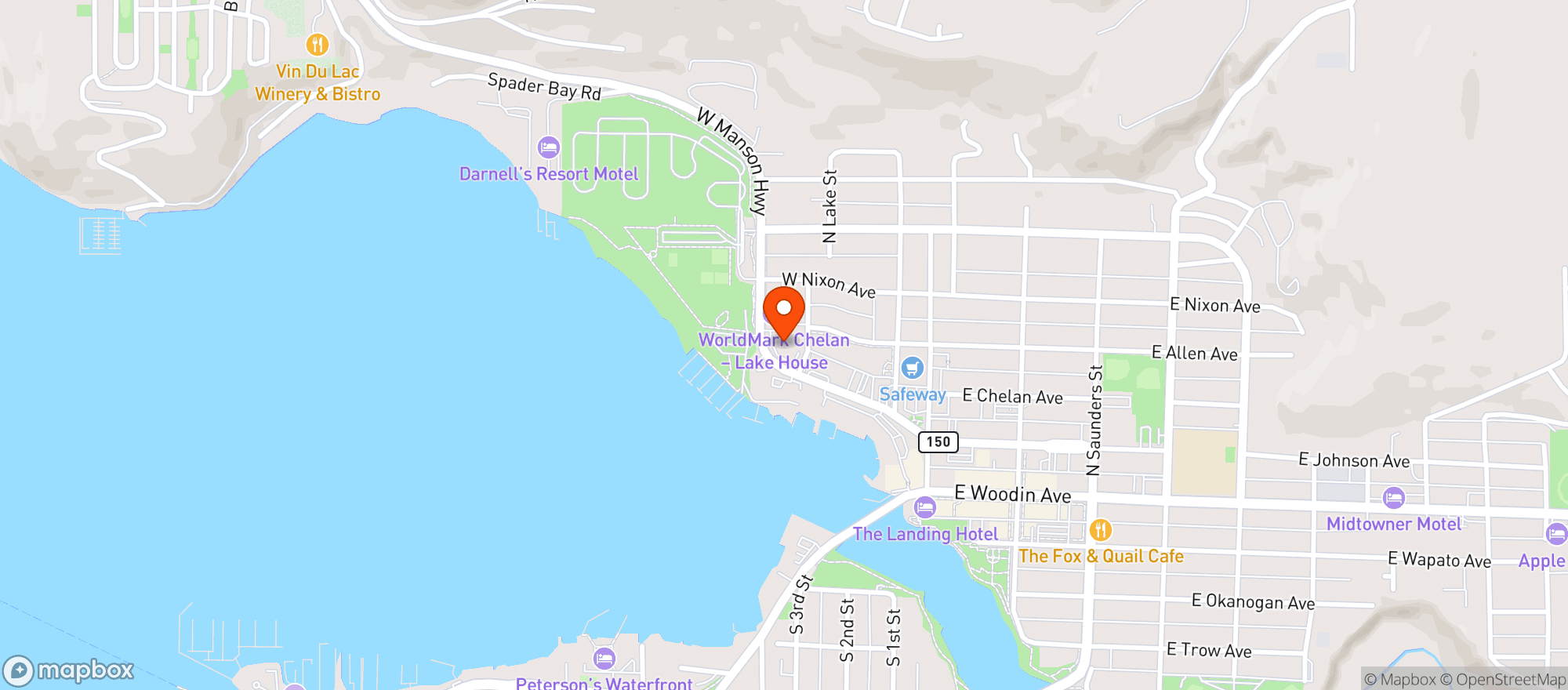 Map showing Chelan Iga Market Fresh