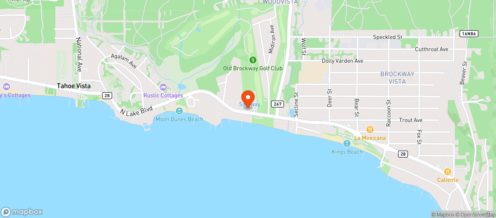 Map showing Safeway - Kings Beach