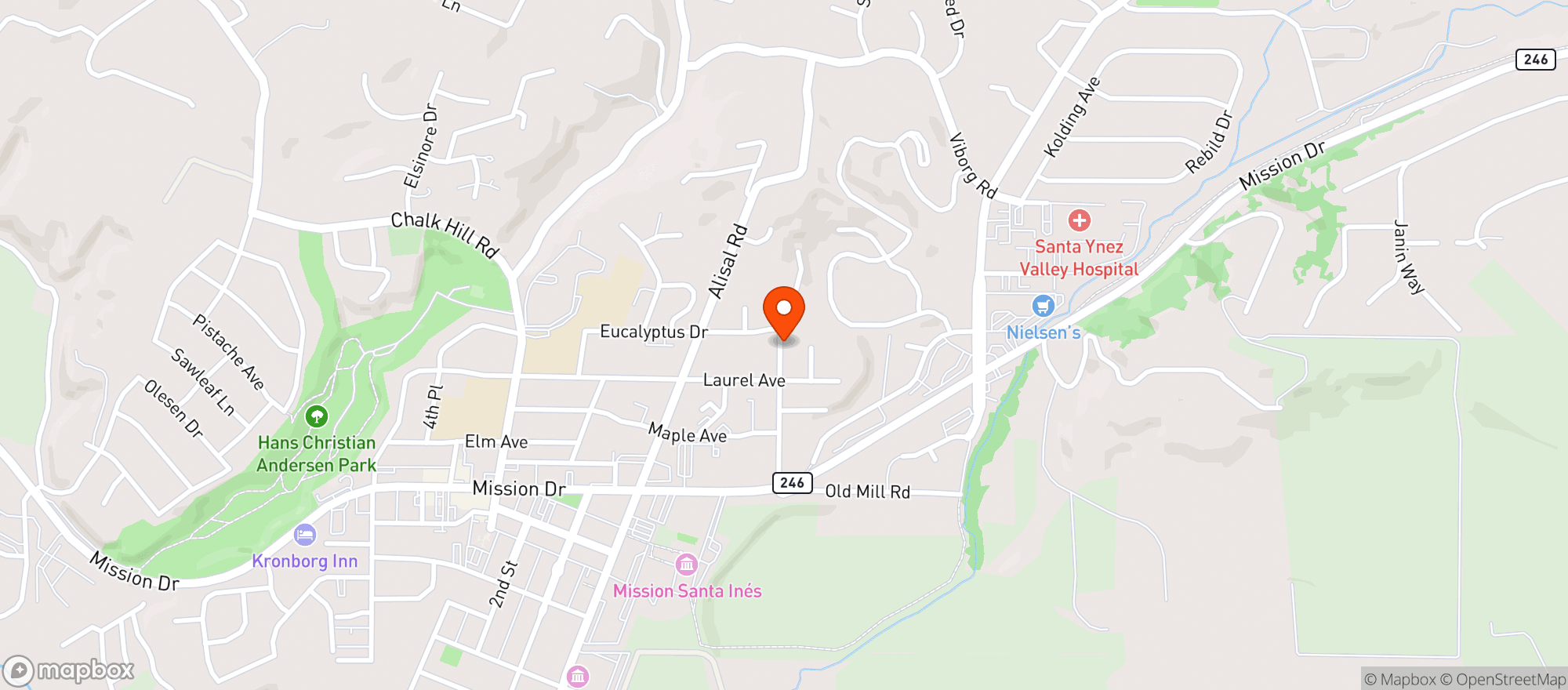 Map showing SYV Pantry