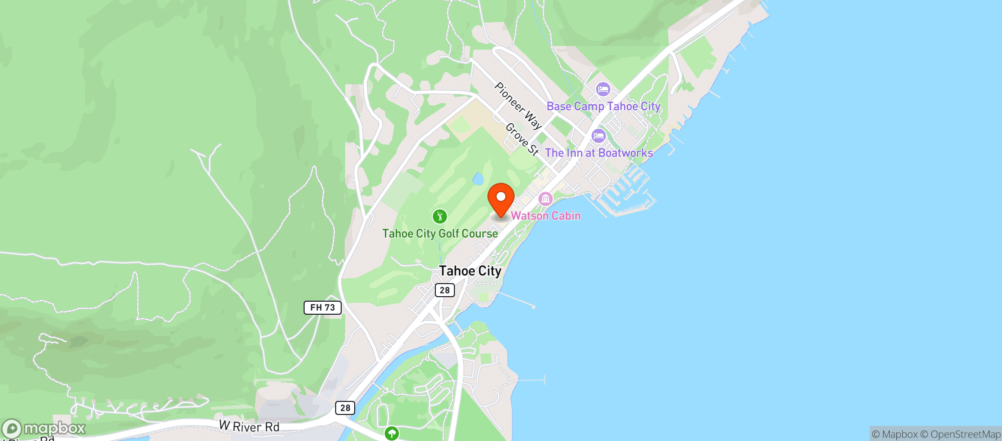 Map showing Tahoe Art Haus & Cinema
