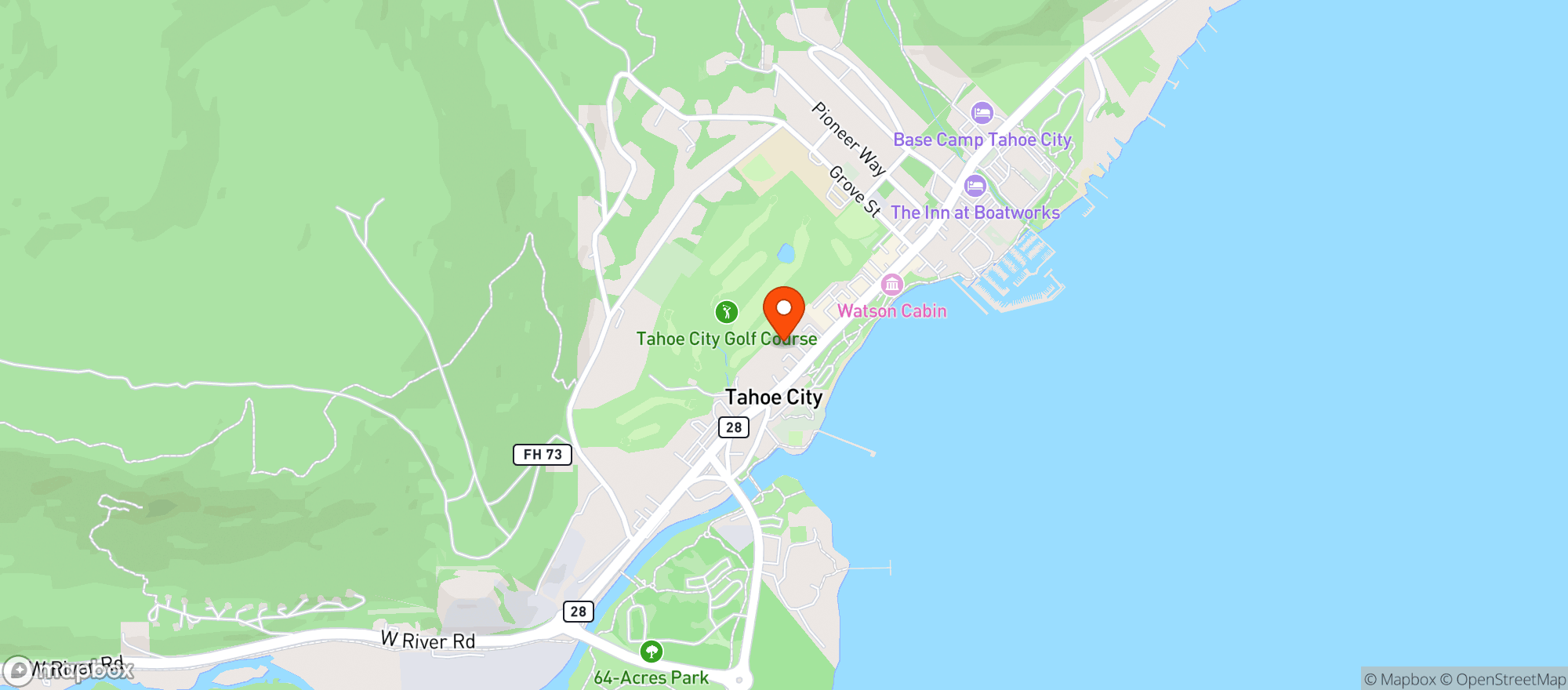 Map showing Pete N Peters