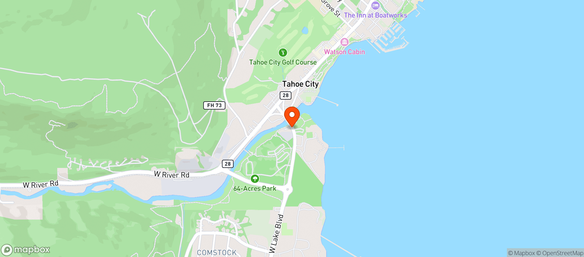 Map showing Bridge Tender