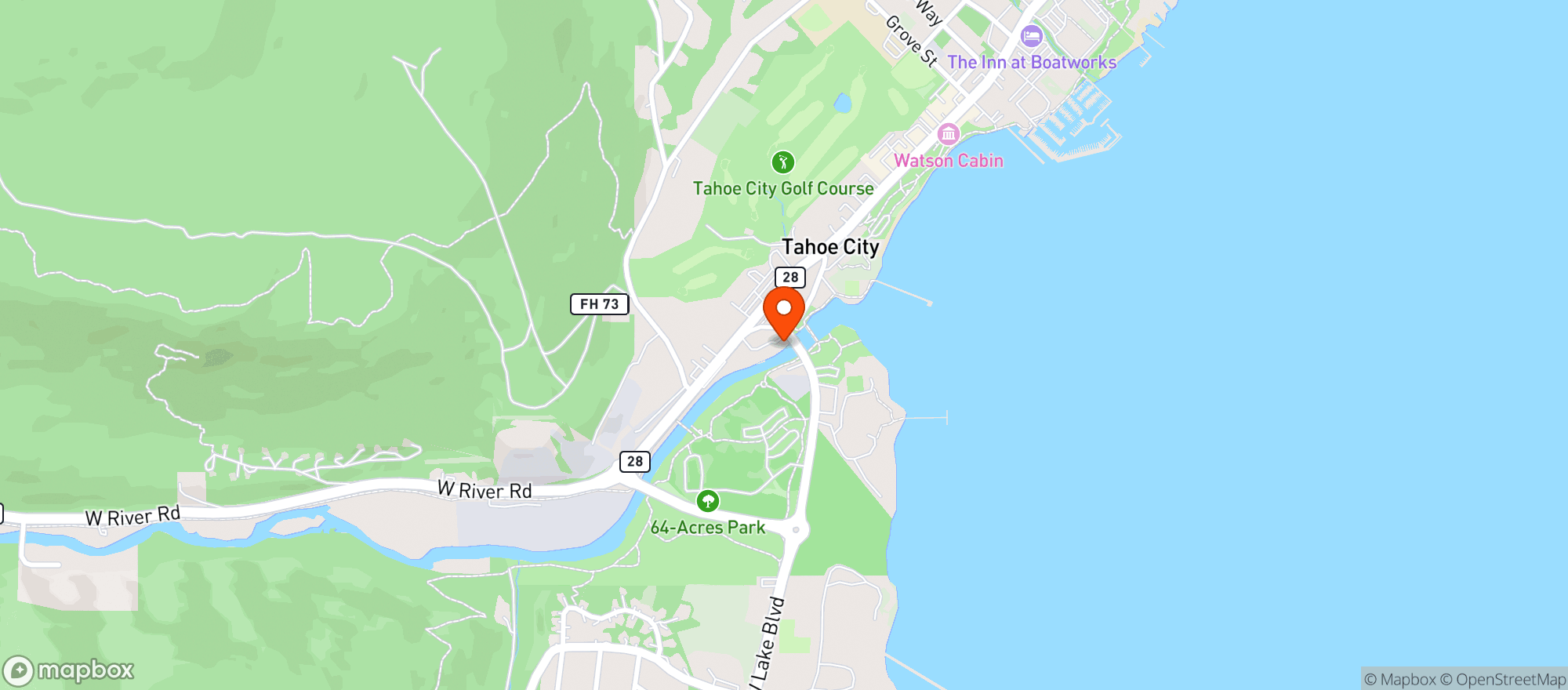 Map showing River Grill