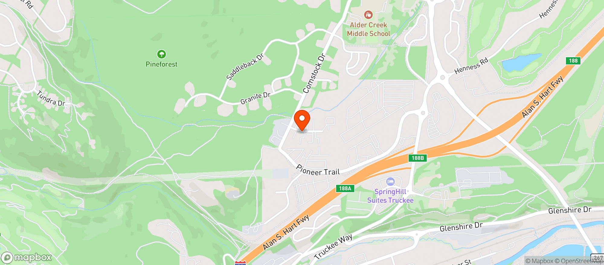 Map showing TAHOE HONEY COMPANY
