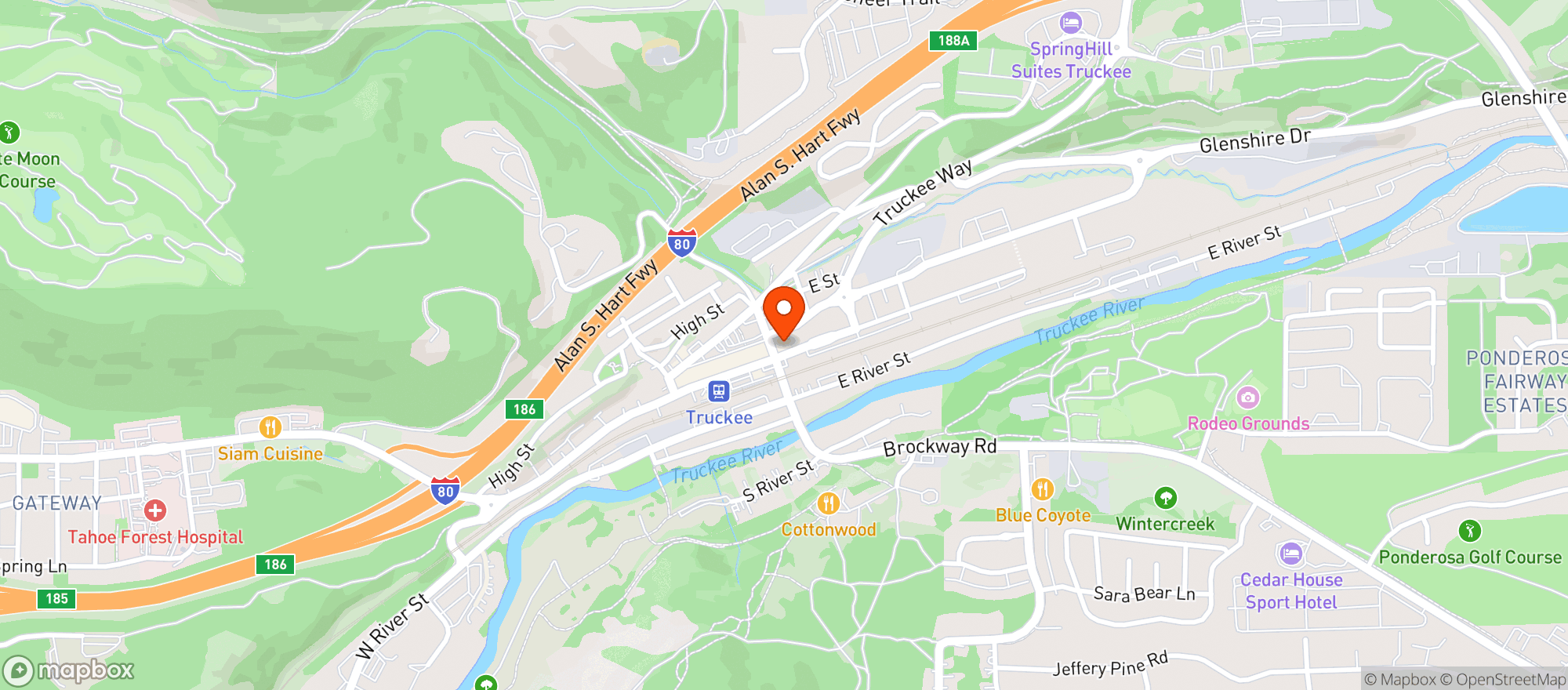 Map showing MOODYS BISTRO BAR & BEATS