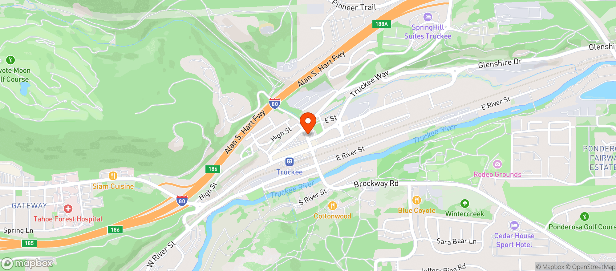 Map showing Casa Baeza