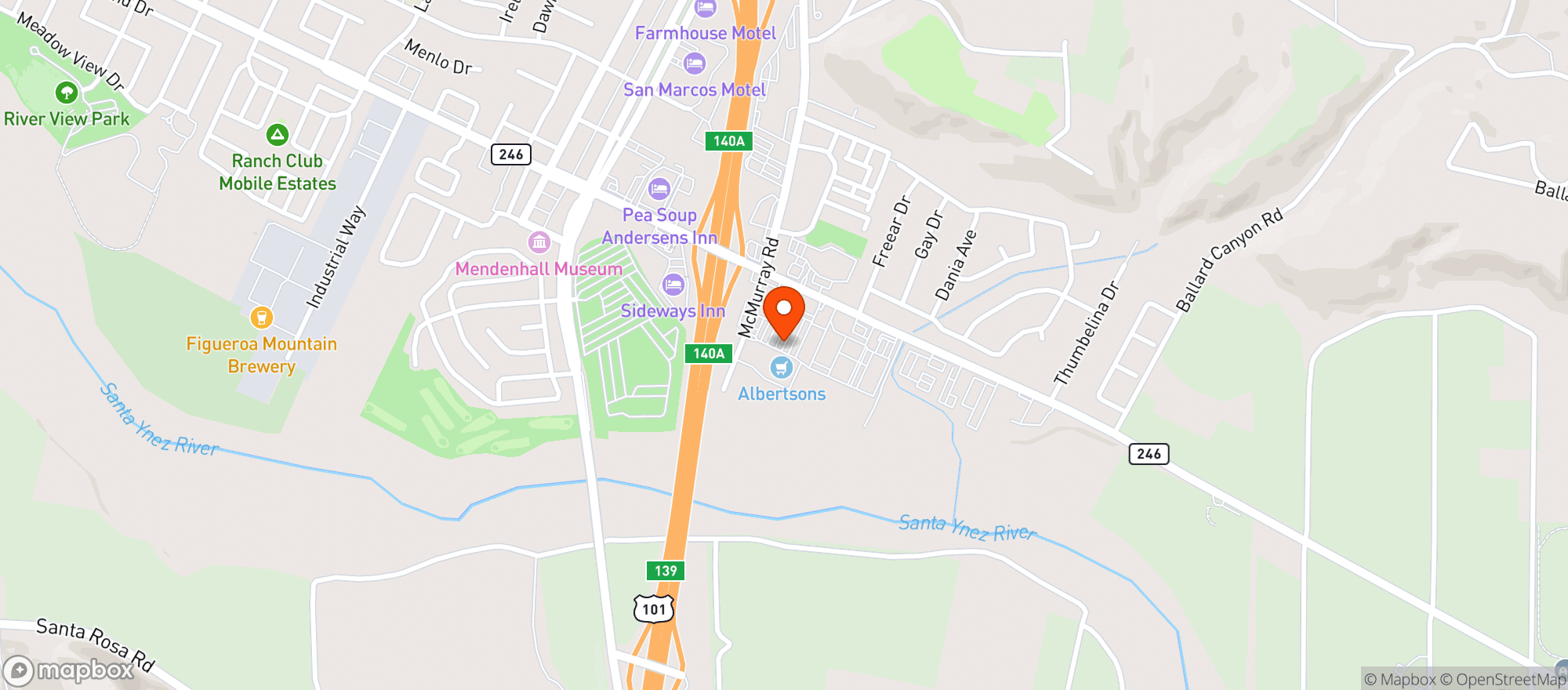 Map showing Albertsons