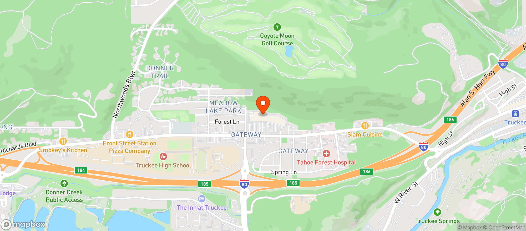 Map showing Safeway