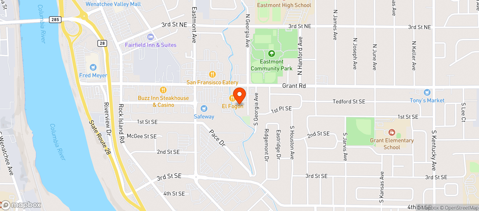 Map showing BI MART #642