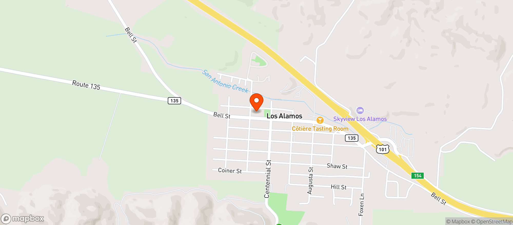 Map showing Elder Flat