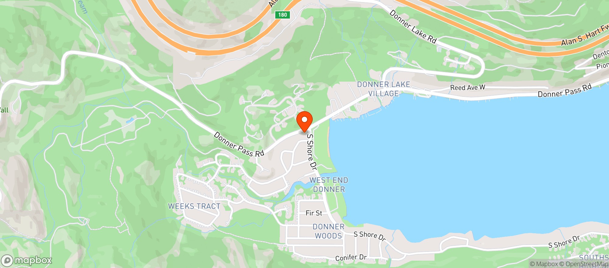 Map showing The Pub At Donner Lake