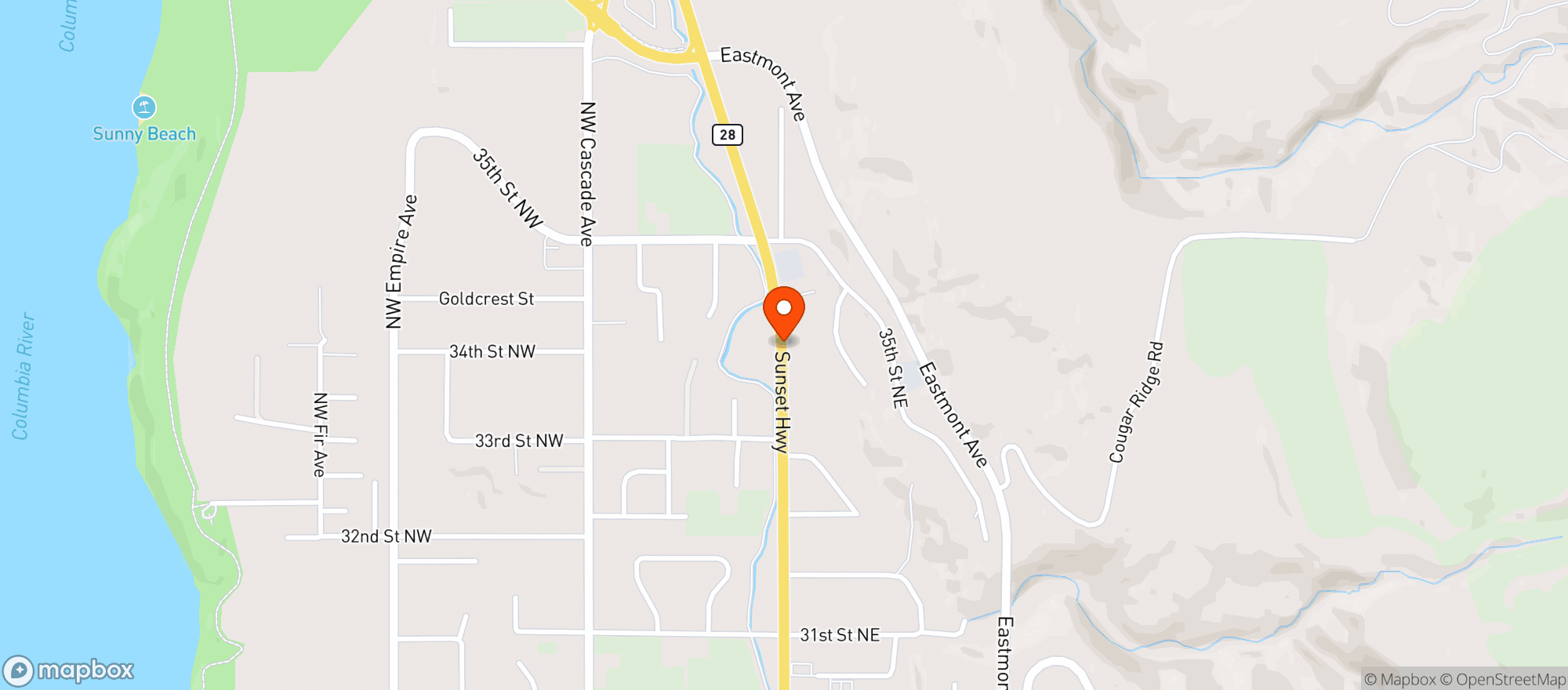 Map showing Bjs Sunset Highway