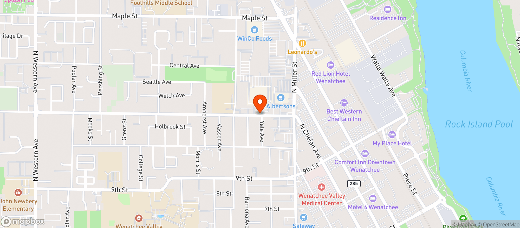 Map showing Target