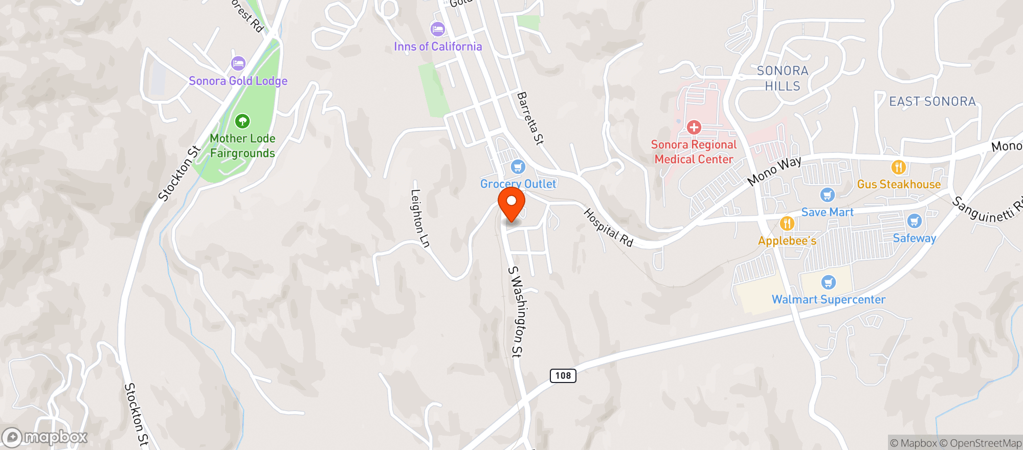 Map showing Bract House Dispensary