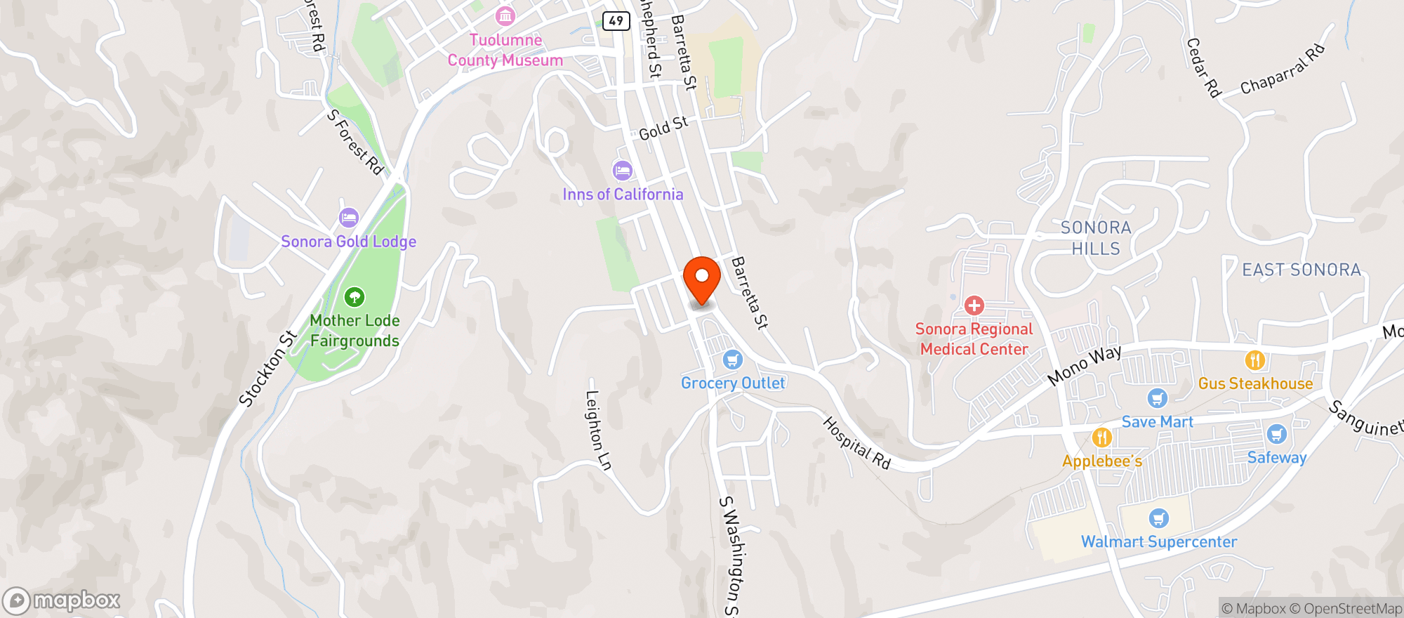 Map showing Restano Way Liquors