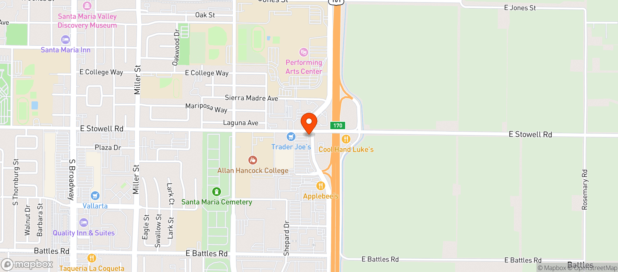 Map showing Santa Maria