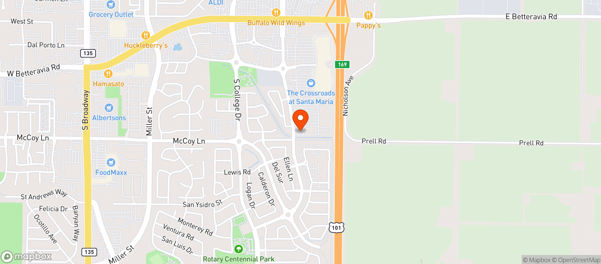 Map showing Gnc