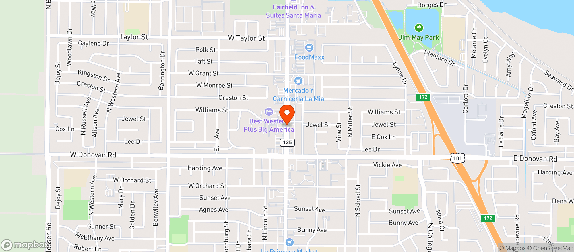 Map showing Gateway Liquor