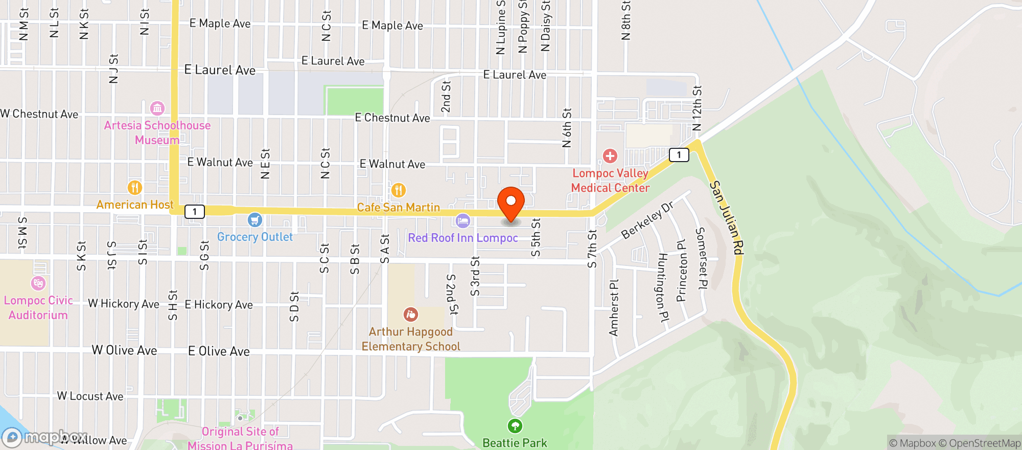 Map showing Liquor Emporium