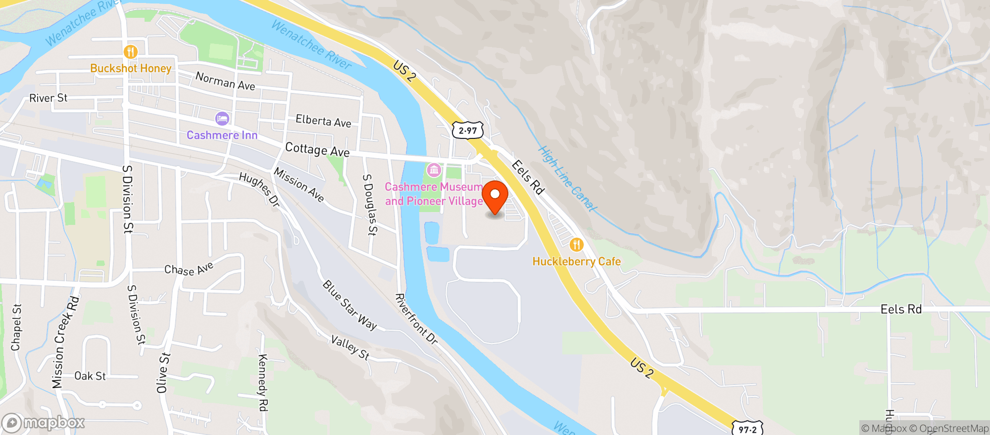 Map showing Northwest Grocers