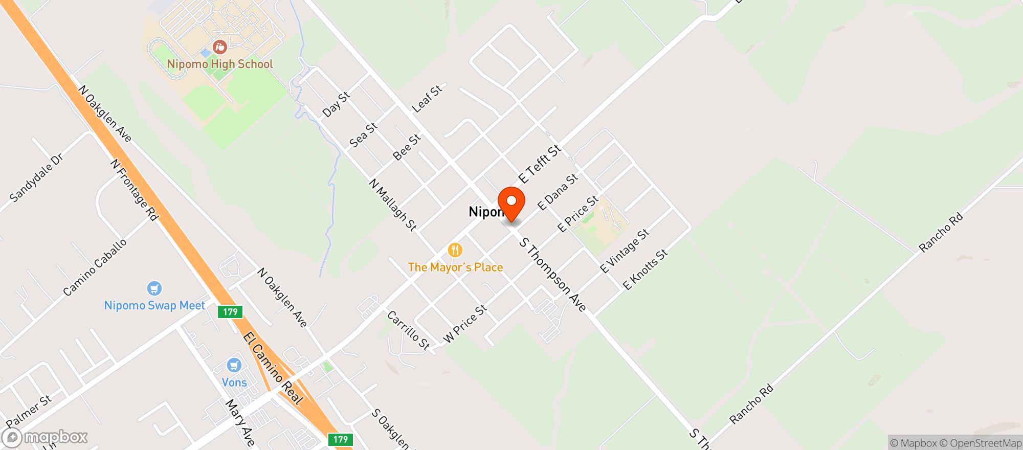 Map showing Cafe Deville