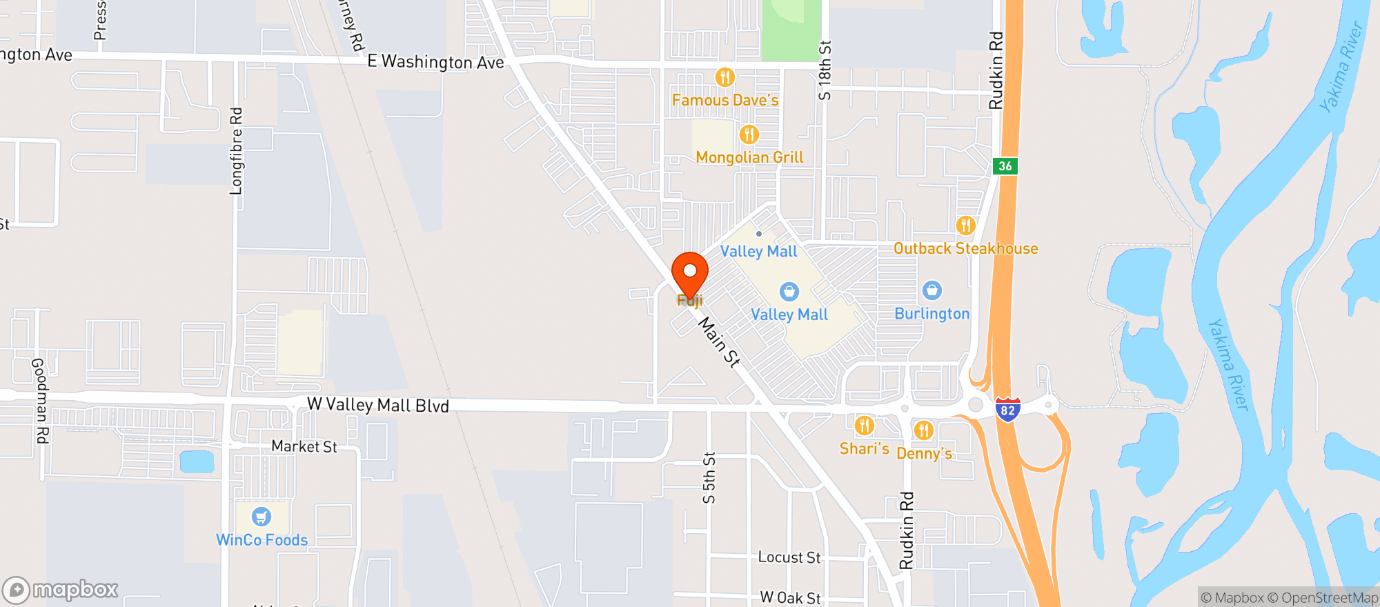 Map showing El Porton Restaurant
