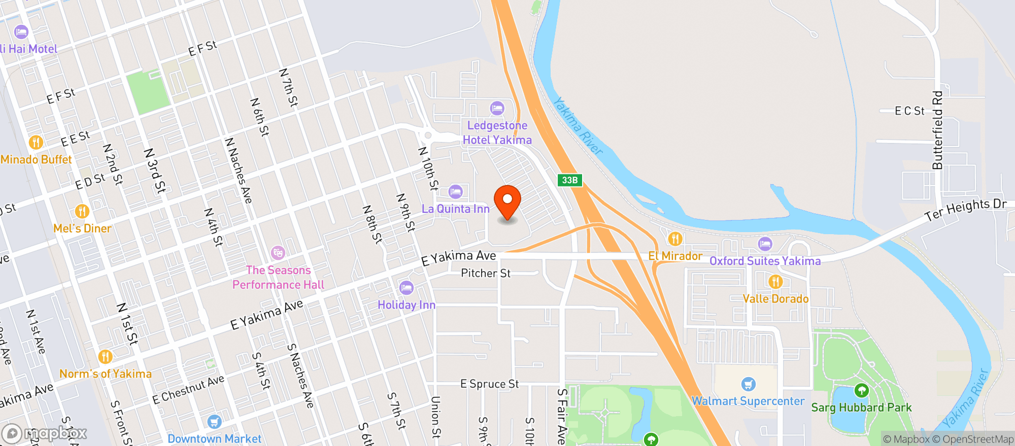 Map showing Target