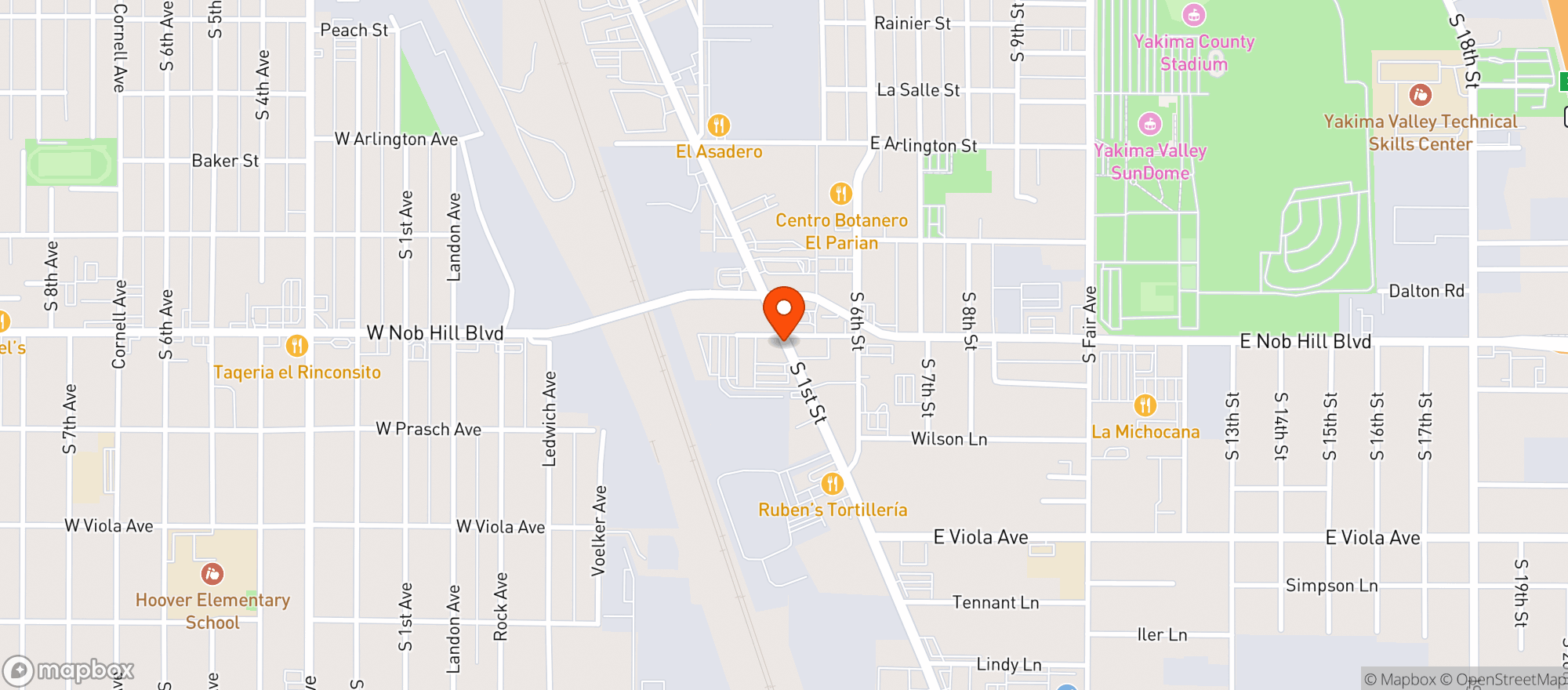 Map showing El Faro Mariscos & Cantina