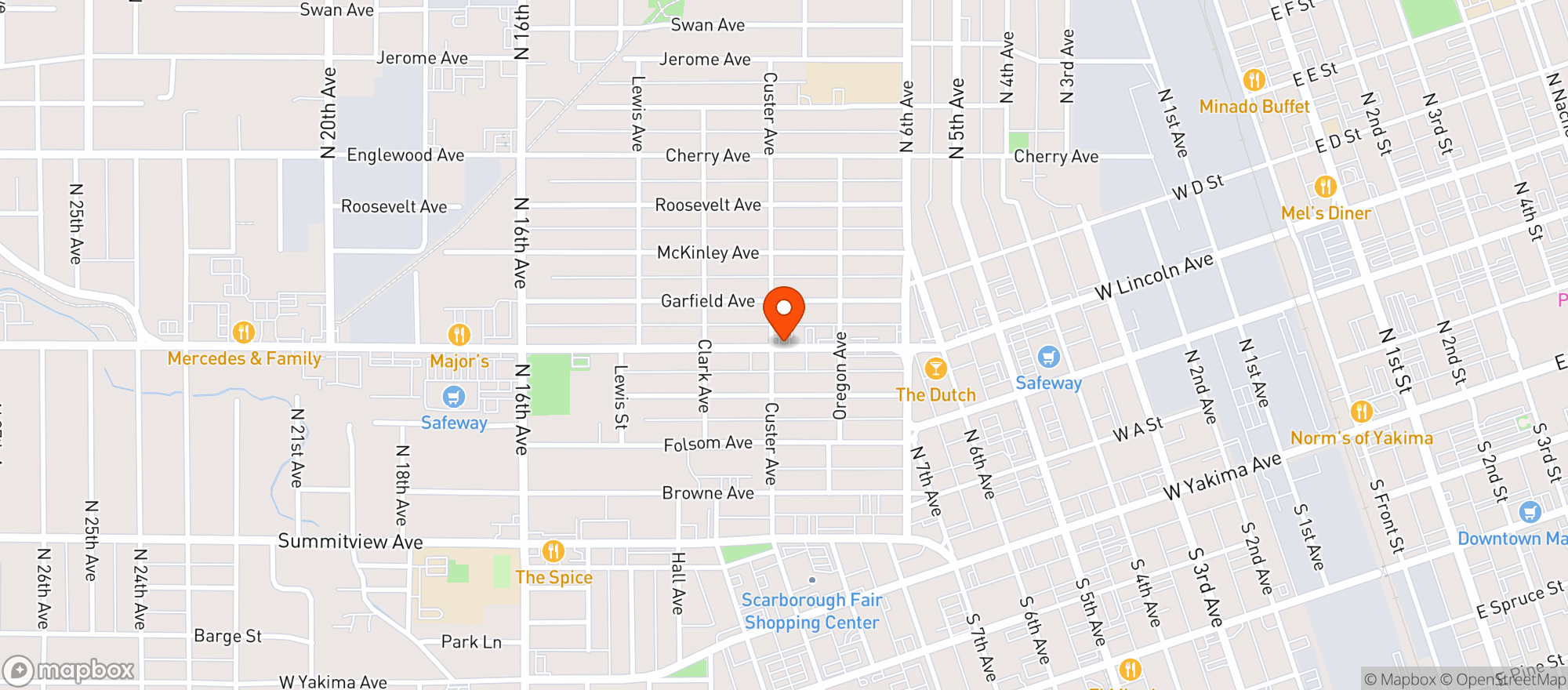 Map showing Hys Mini Mart