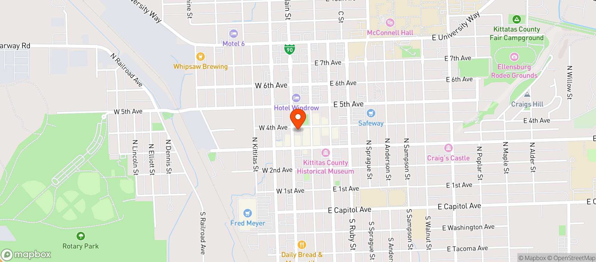 Map showing The Grazing Table on 4th
