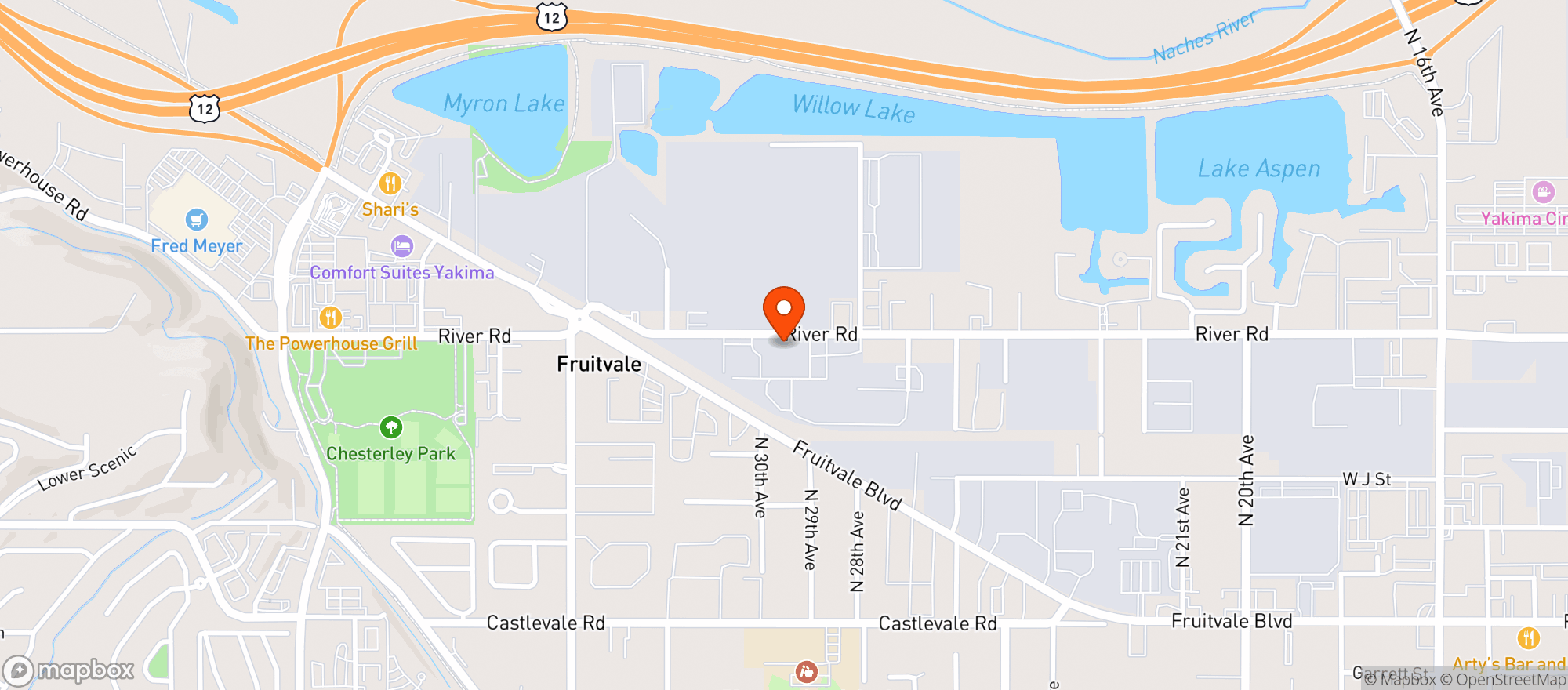 Map showing Yakima Craft Brewing Co