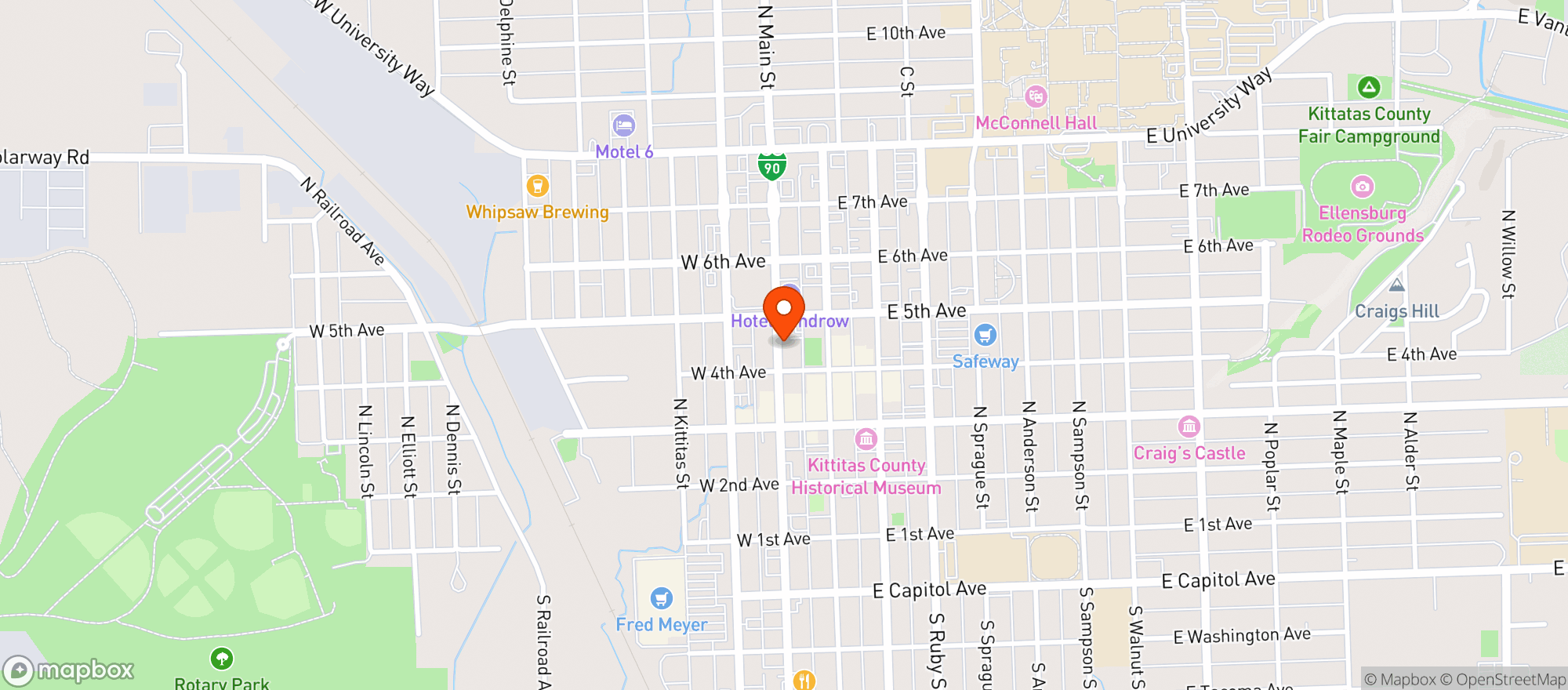 Map showing The Early Bird