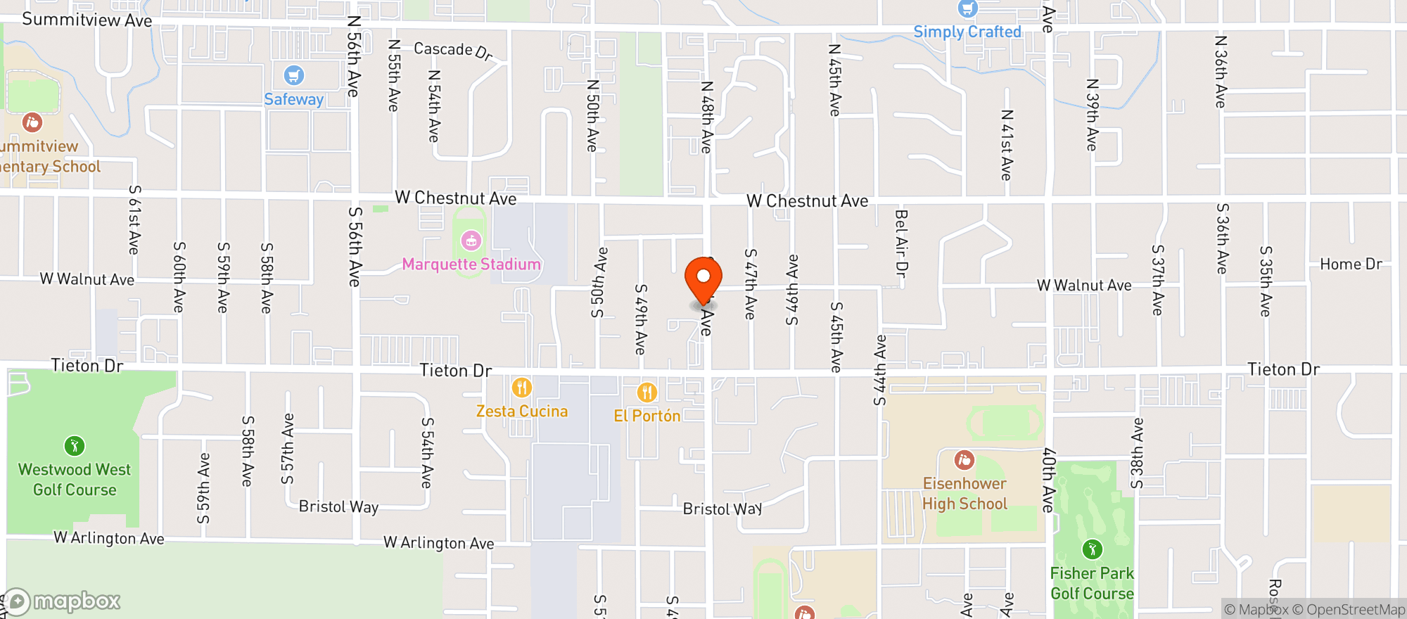 Map showing Club 48