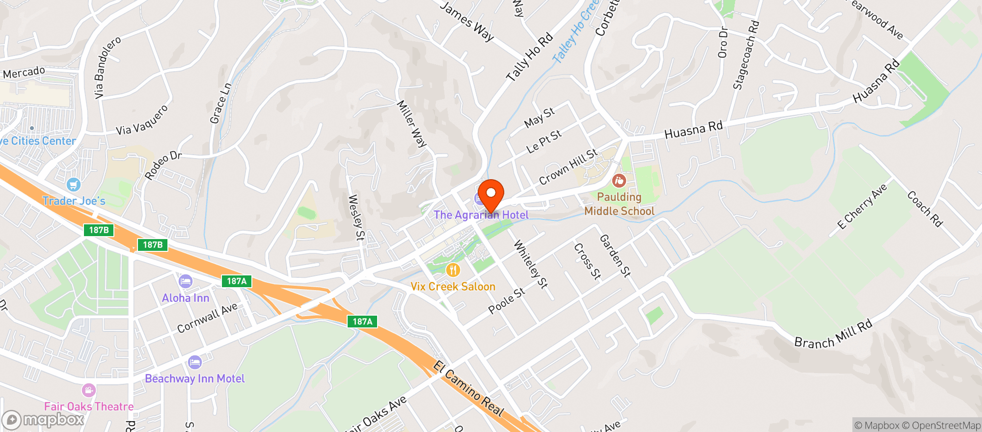 Map showing Last Chance Liquors