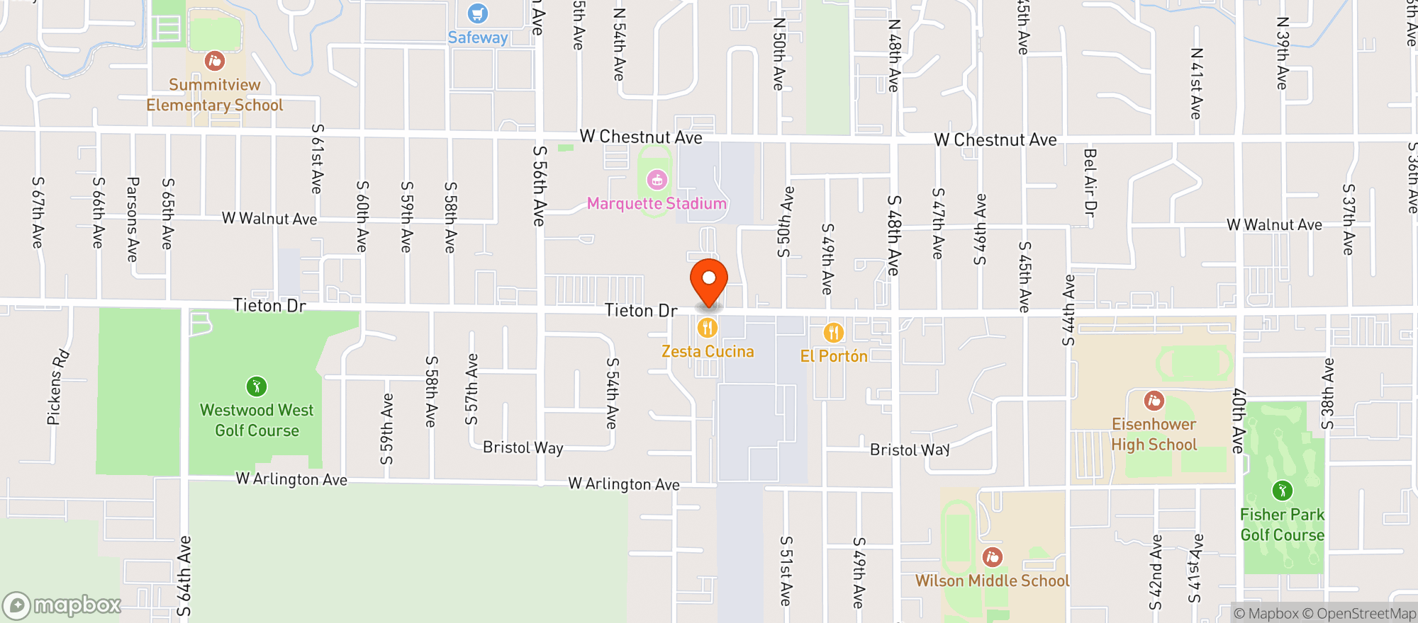 Map showing Xochimilco Mexican Restaurant
