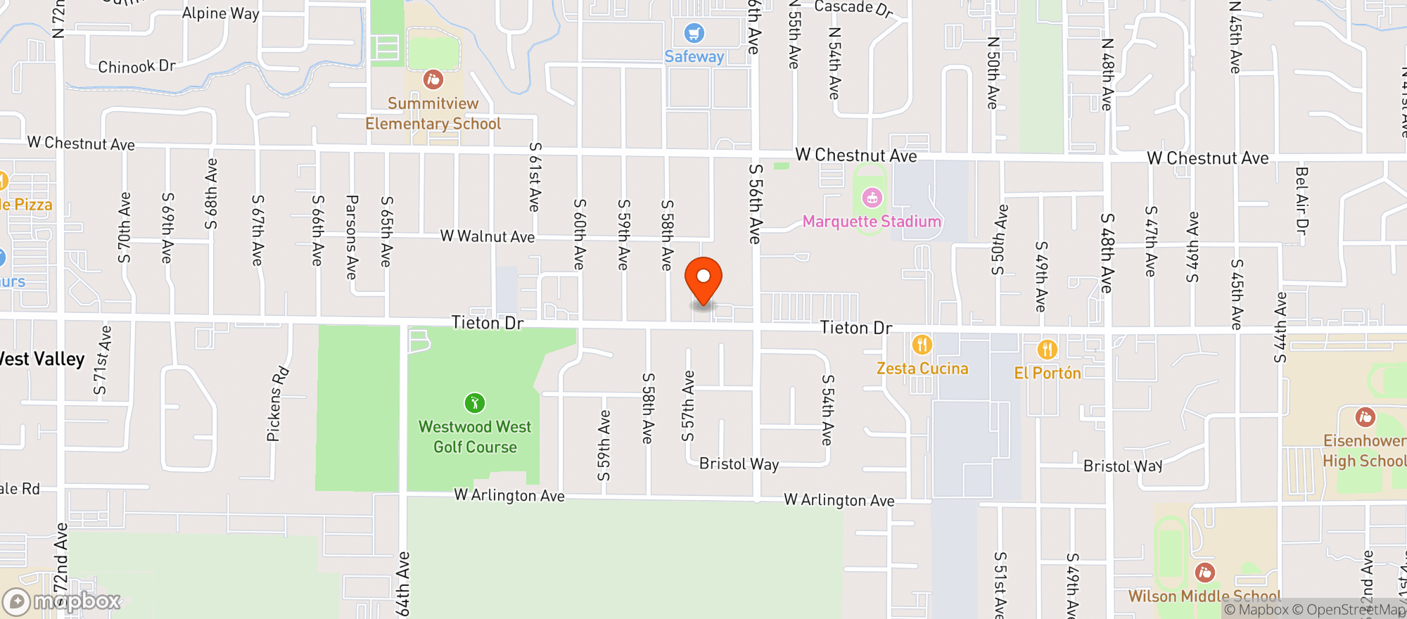 Map showing Public House Of Yakima