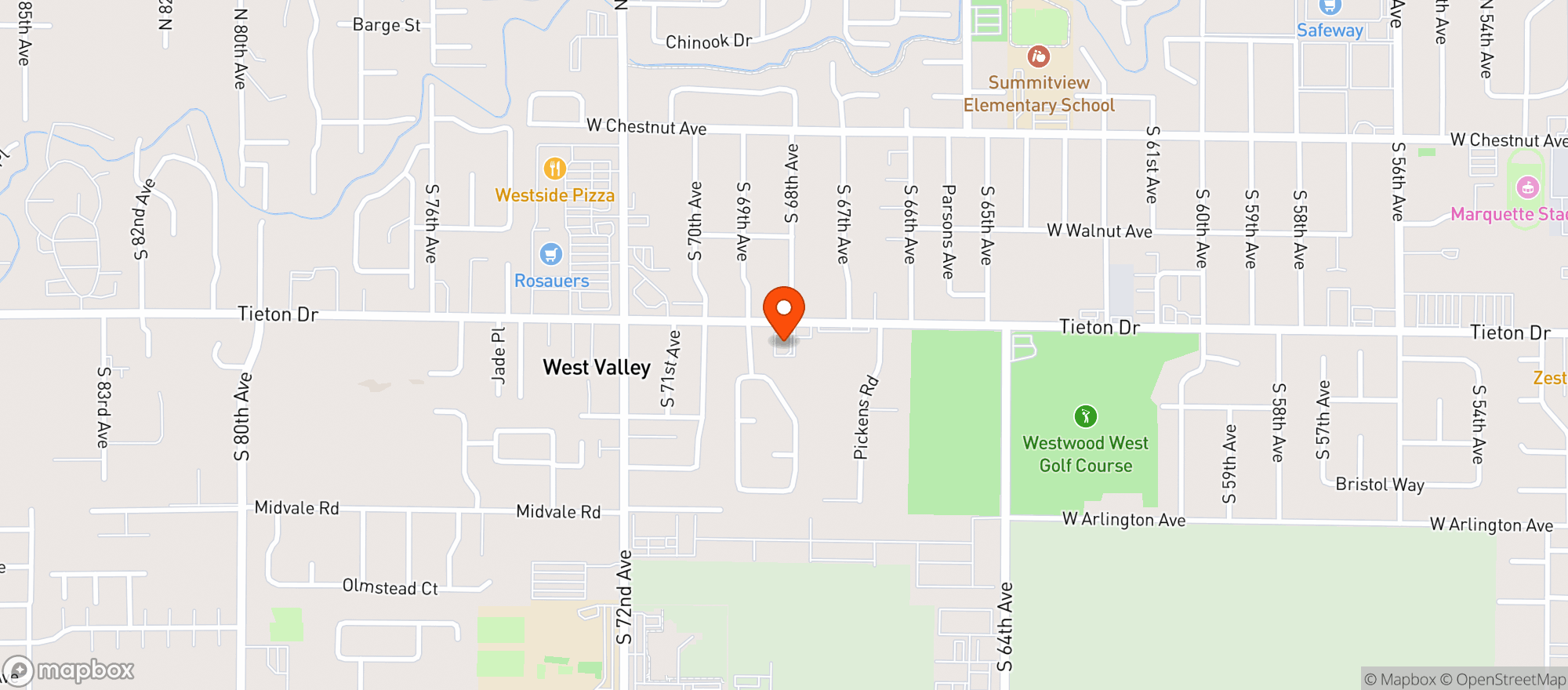 Map showing Lind Wellness LLC. DBA Energy Massage & Float Spa