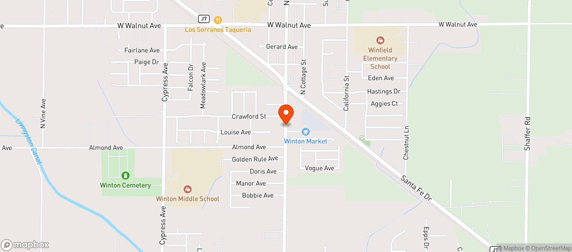 Map showing Turf Liquor