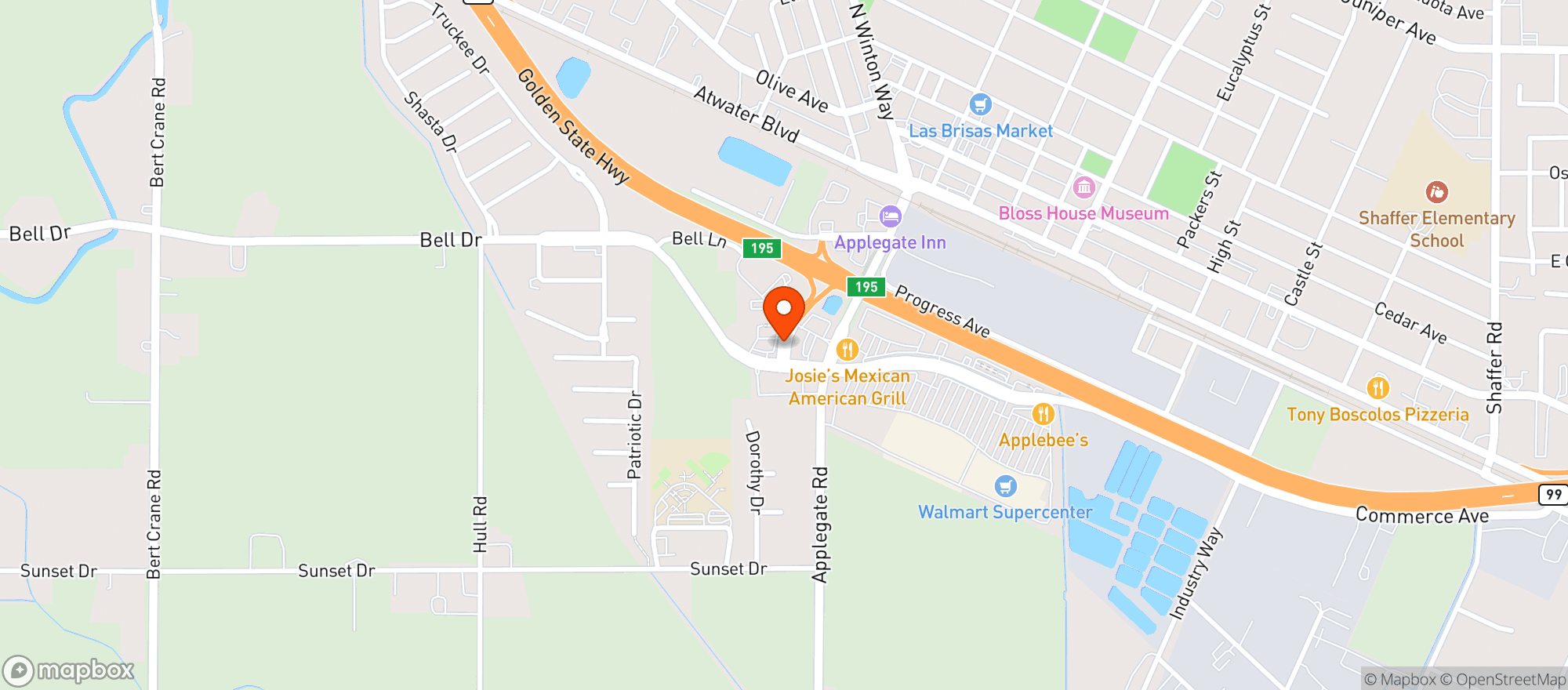 Map showing Ampm