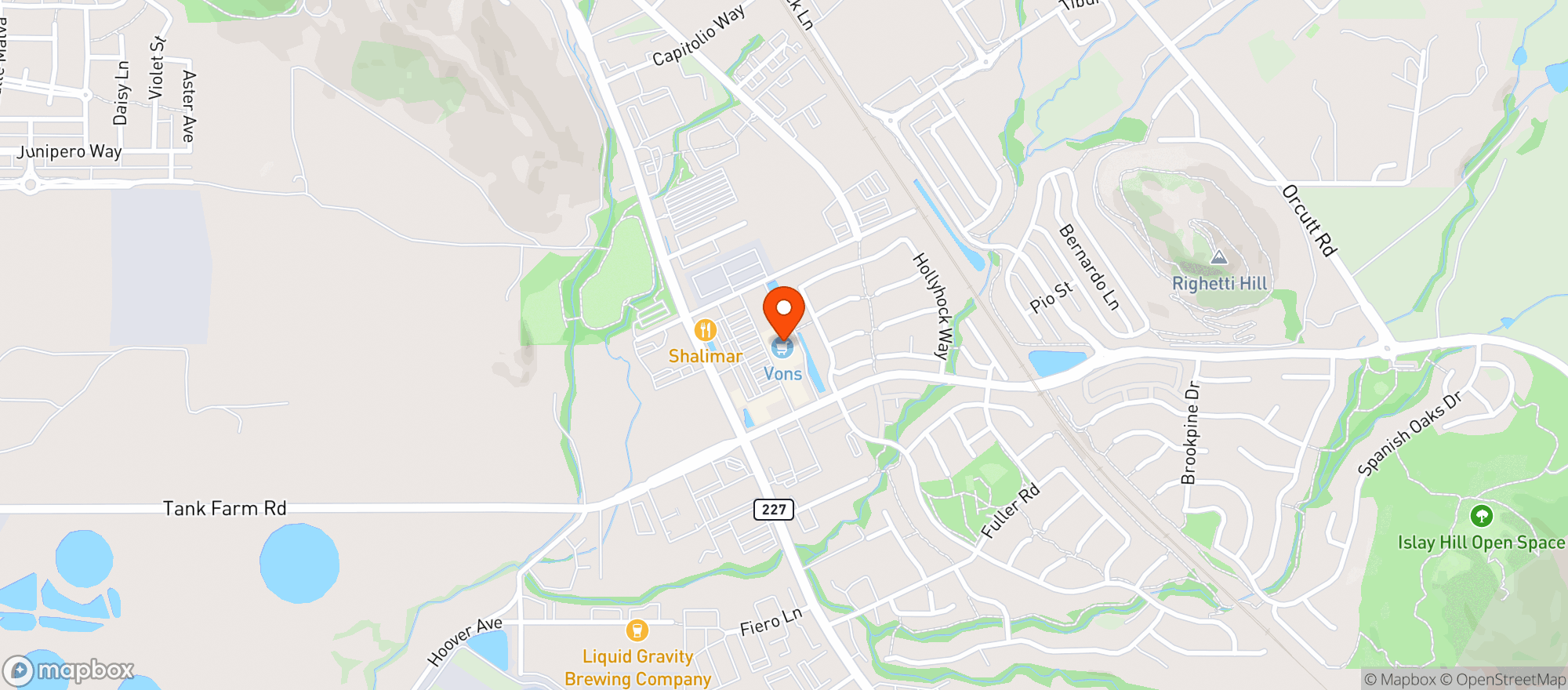Map showing Vons