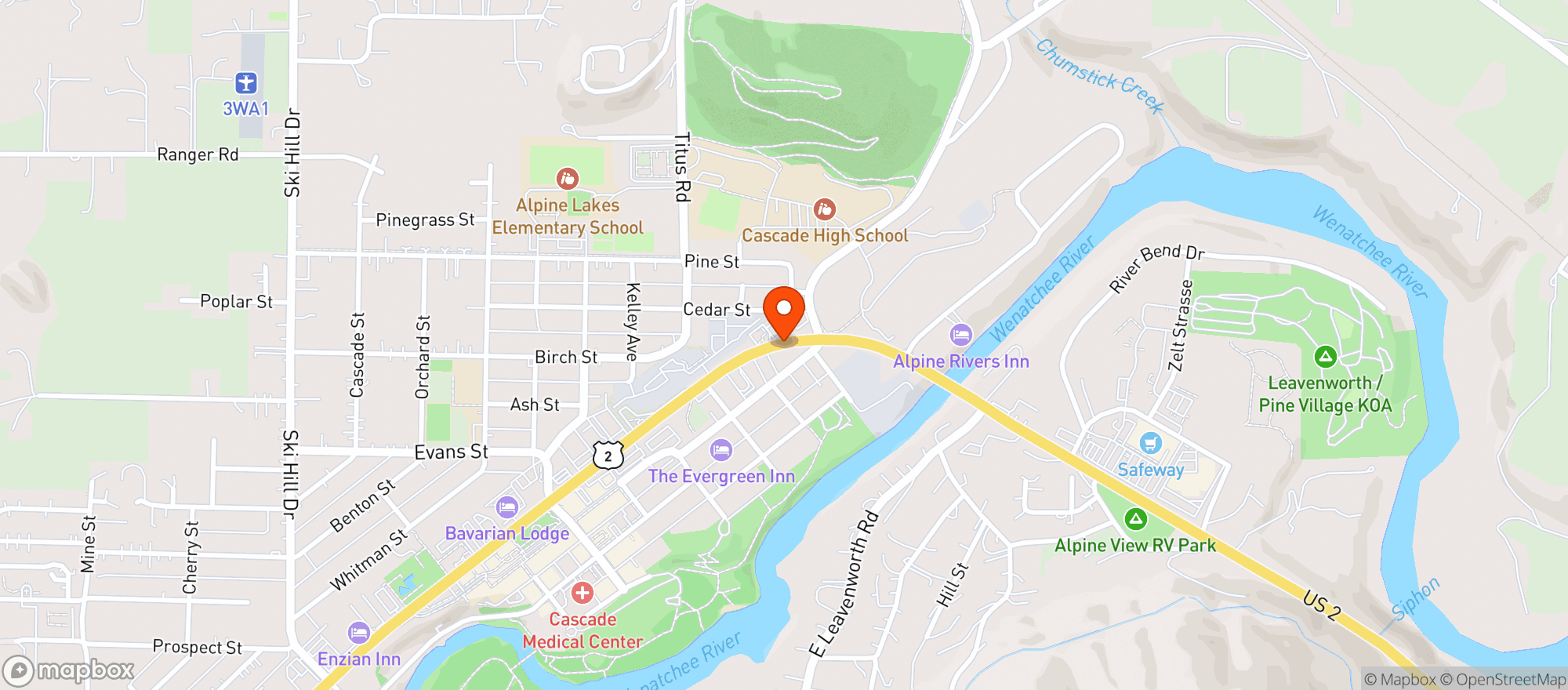 Map showing Dans Food Market
