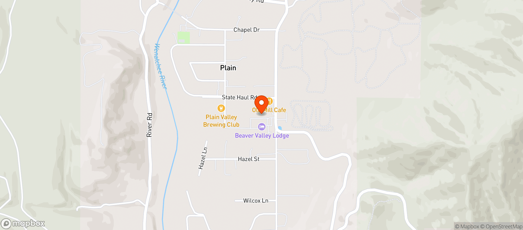 Map showing Plain Grocery