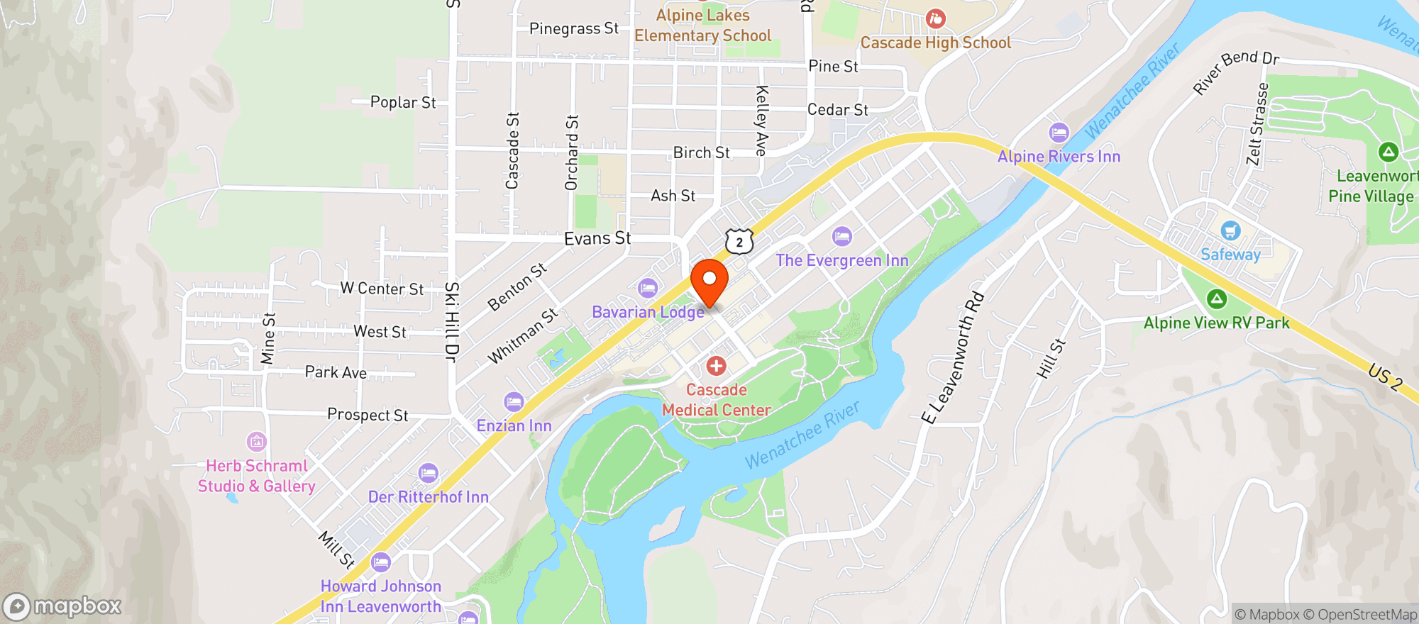 Map showing Old Post Office Tavern