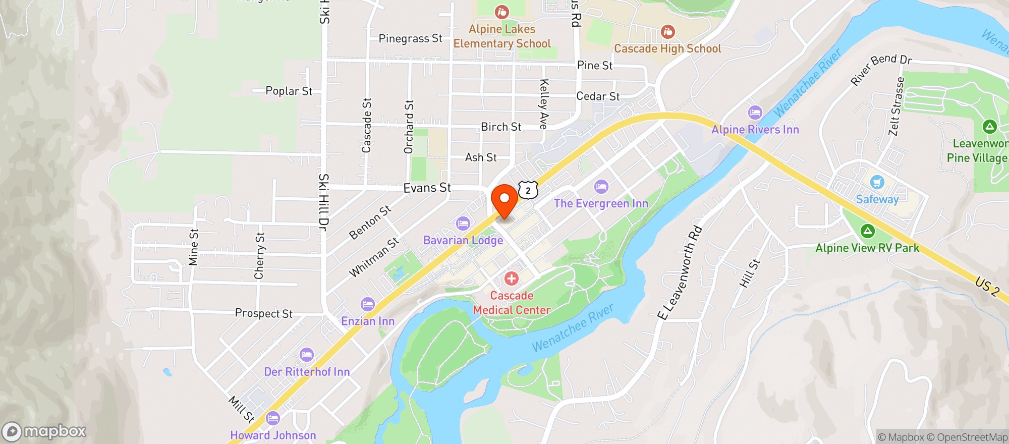 Map showing Bushel & Bee Taproom