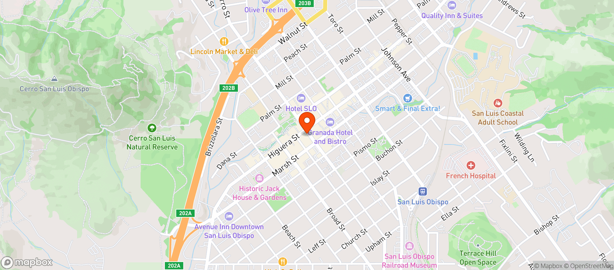 Map showing BLACK SHEEP BAR & GRILL