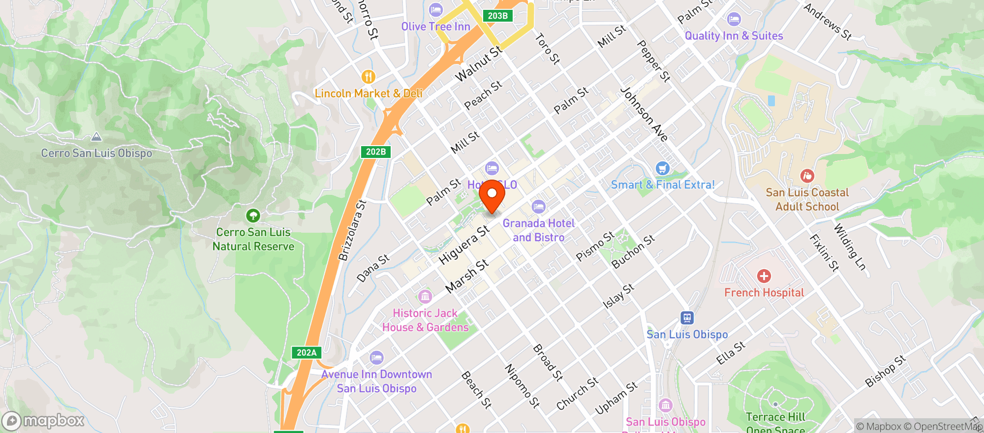 Map showing Buen Dia