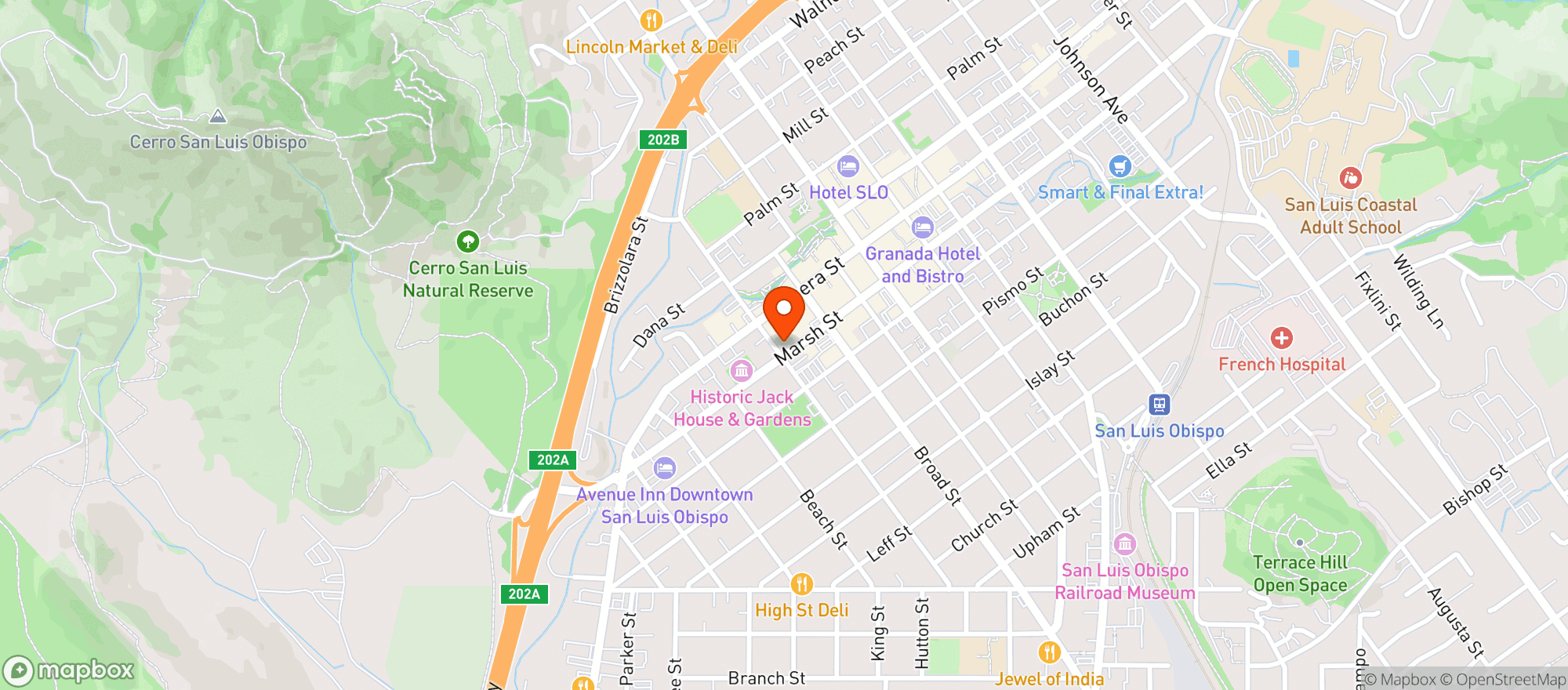 Map showing MCCARTHYS IRISH PUB