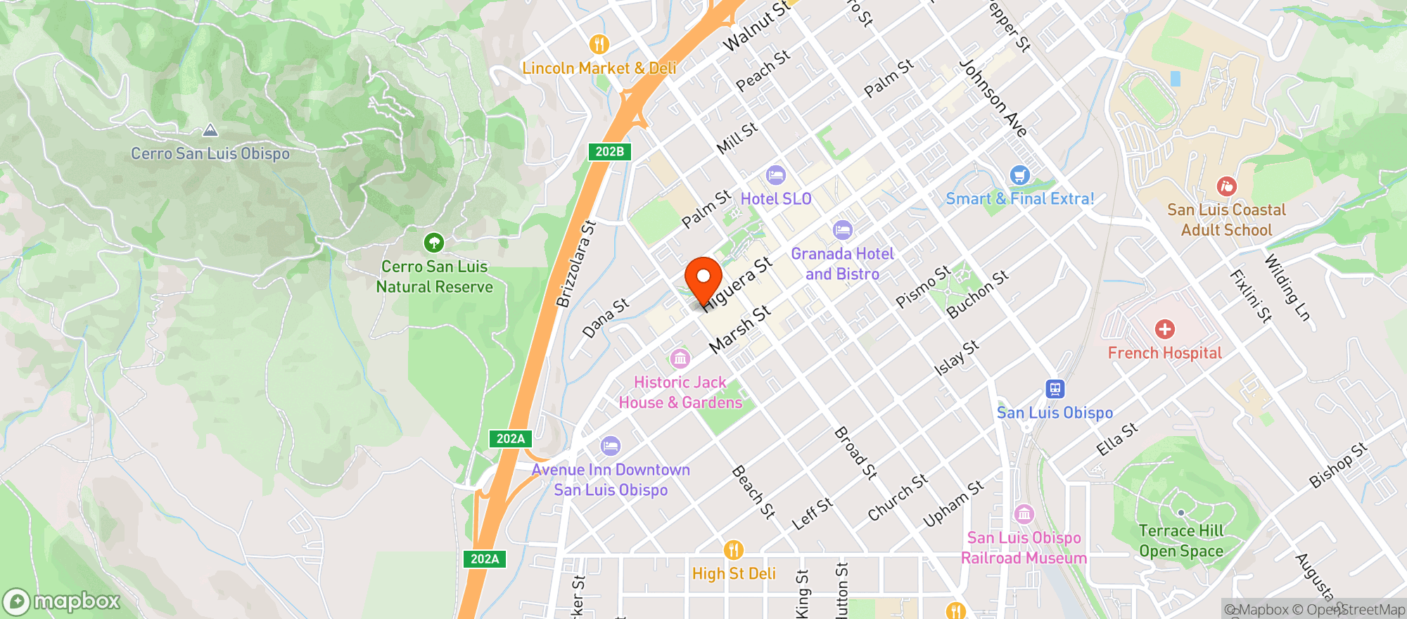 Map showing BA START