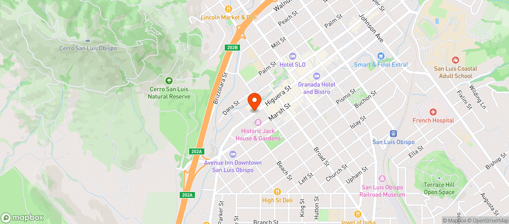 Map showing Mistura Restaurant & Catering