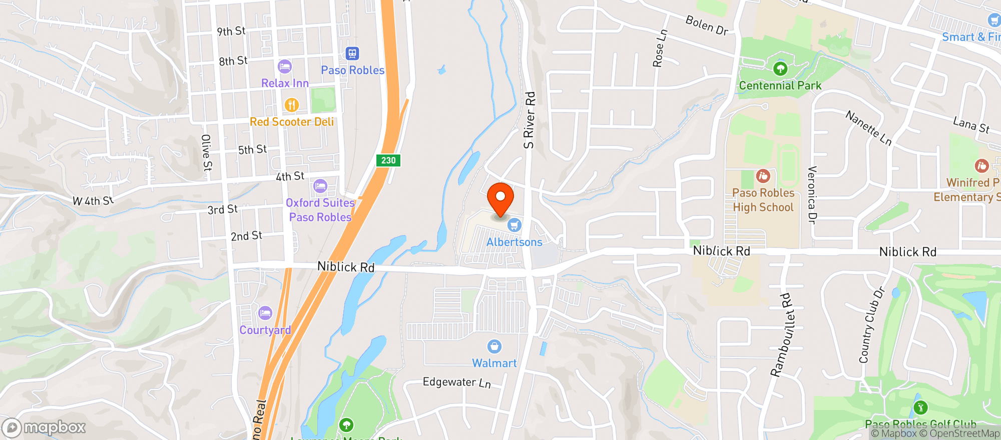 Map showing Albertsons